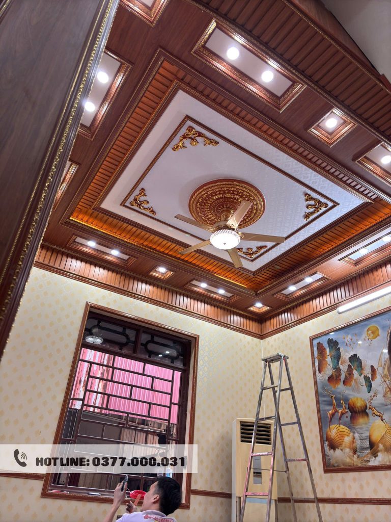 Bàn giao trần, tường nhựa nano nhà cô Ngát – Nho Quan, Ninh Bình