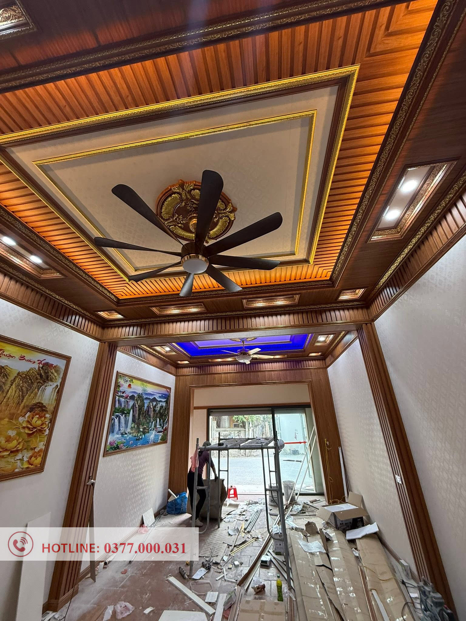 Trần nhựa nano nhà anh Hùng - Ninh Bình
