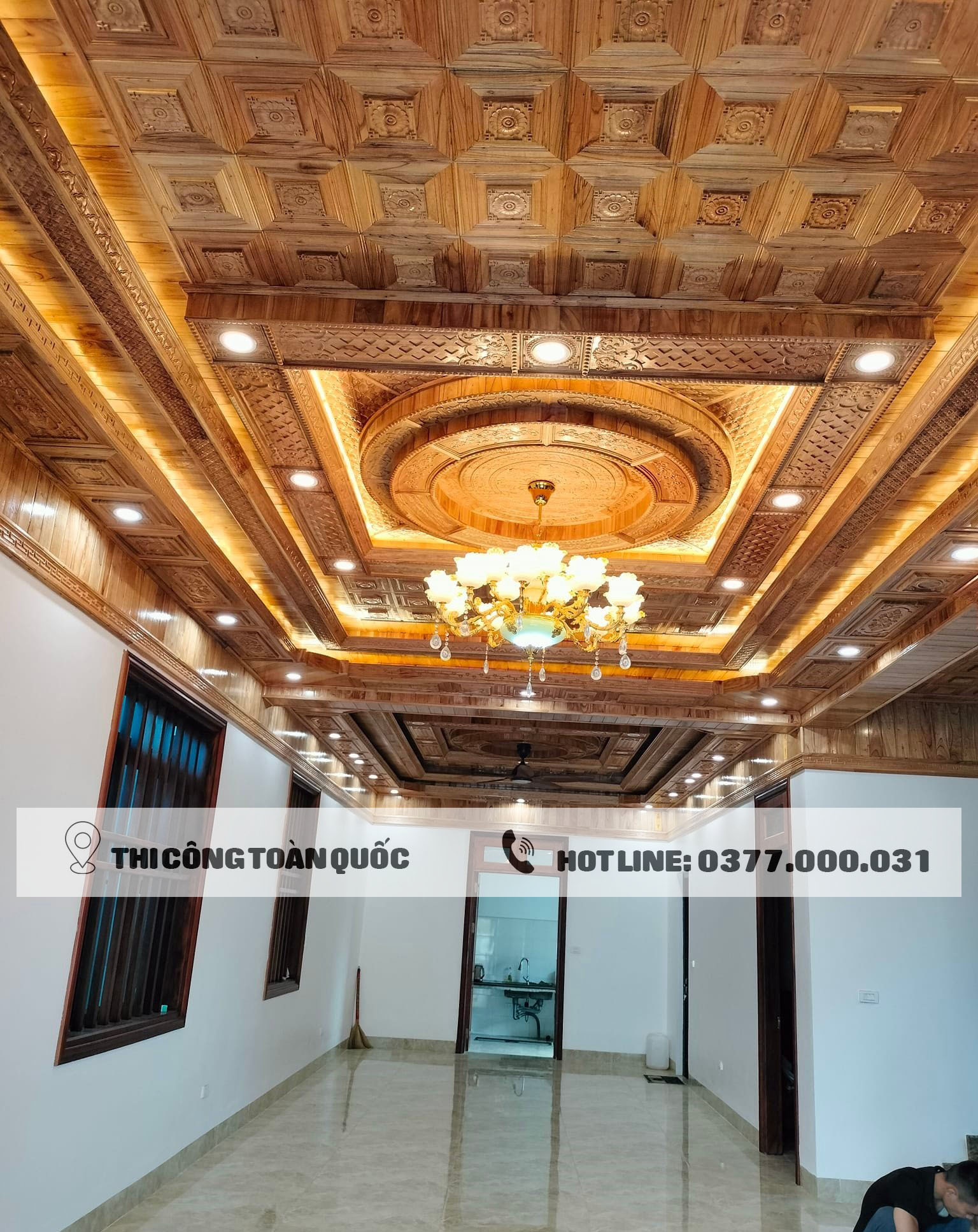 Trần gỗ xoan Hải Dương