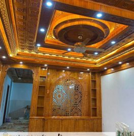 Bàn giao công trình trần gỗ pơ mu tại Hải Phòng